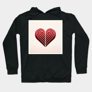 Depth of Affection: Layered Heart Illusion Hoodie